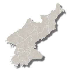 Obraz premium 北朝鮮 地図 都市 アイコン 