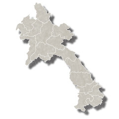 ラオス　地図　都市　アイコン 