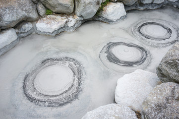 Oniishibozu Kamado Jigoku hot spring (hells) in Beppu, Oita-shi, Kyushu, Japan
