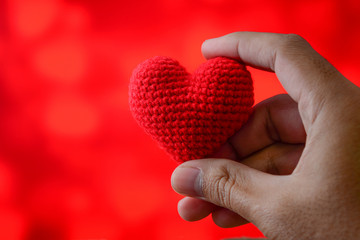 Pick red heart with red background