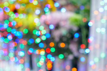 Lights like bubbles. A background for christmas.