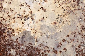Fragment of an old rusty wall