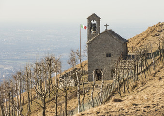 The Sanctuary of the holy family of Nazareth, It is placed on Linzone mountain, province and in the...