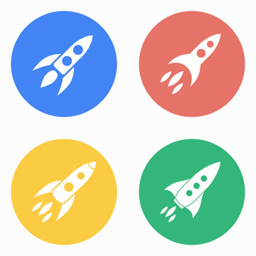 Rocket icon set.