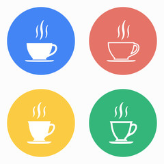 Coffee cup icon set.