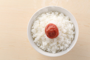 ごはんと梅干し