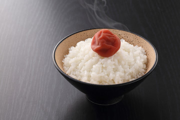 ごはんと梅干し