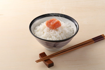 ごはんと辛子明太子