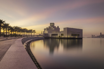 Fototapeta premium sunset in qatar
