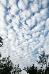 Bright blue sky with amazing clouds