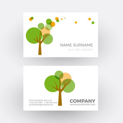 round green tree, environment concept. vector professional busin