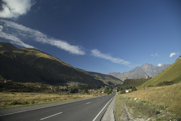 Georgian Military Road in the summer, a journey into history.