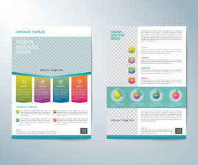 Business brochure flyer design layout template. Business brochure, flyer, magazine cover design template vector.layout education annual report A4 size.