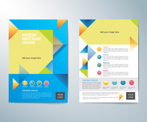 Business brochure flyer design layout template. Business brochure, flyer, magazine cover design template vector.layout education annual report A4 size.