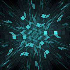 Abstract background. Fractal design. Star pattern. Isolated on black background.