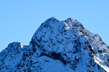 Zakopane 20.12.2015 Taternicy na wierzcholku Swinicy.