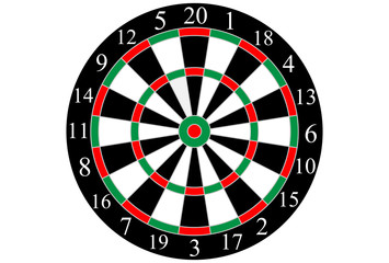 Obraz premium Classic shooting dart board, Vector
