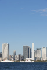 Obraz premium Pejzaż Tokio Tokio przybrzeżne podcentrum Harumi Olimpijska wioska sportowca