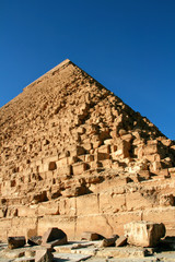 Fototapeta na wymiar Pyramid viewed from the bottom to the top.