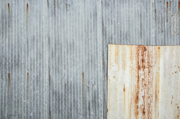 Old metal sheet roof texture. Pattern of old metal sheet. Metal sheet texture. Rusty metal sheet texture.