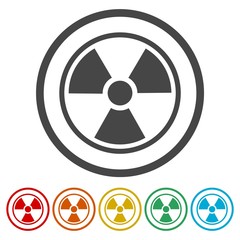 Radiation Icon Vector, Flat radiation icon 