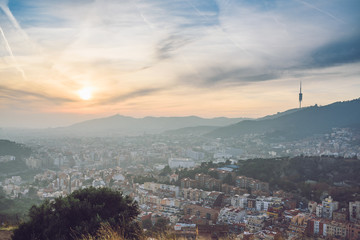 Panoramic view of Barcelona, Spain