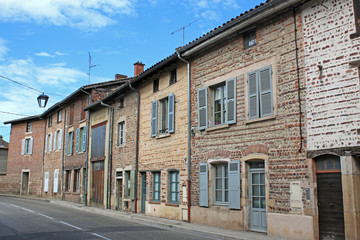 Fototapeta na wymiar Street in Chatillon-sur Chalaronne, France