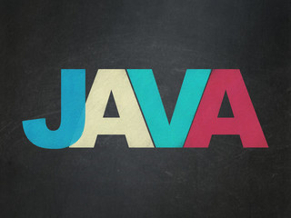 Programming concept: Java on School board background