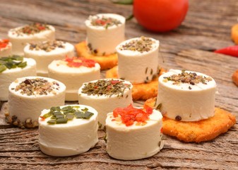 Feta cheese appetizer with spices