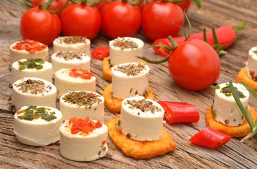 Feta cheese appetizer with spices