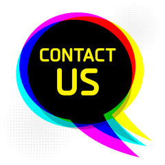 Speech Bubble, business concept with text Contact us