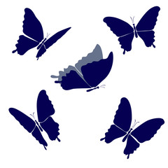 Set van vlinders