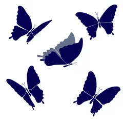 Lichtdoorlatende rolgordijnen zonder boren Vlinders Set van vlinders