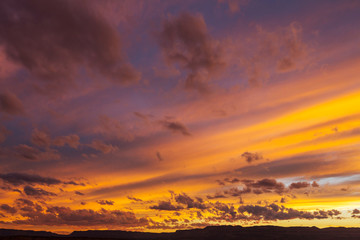 Mountains in sunset