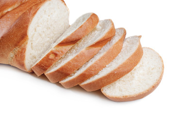 loaf sliced isolated on a white background