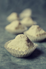 Sweets with white chocolate