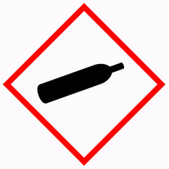 Warnschild GHS04 Gefahr - Komprimierte Gase