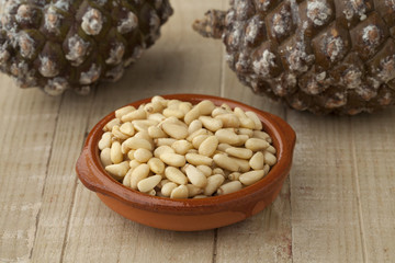 Bowl with pine nuts