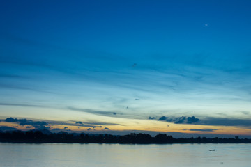 sunset  on the Mekong River