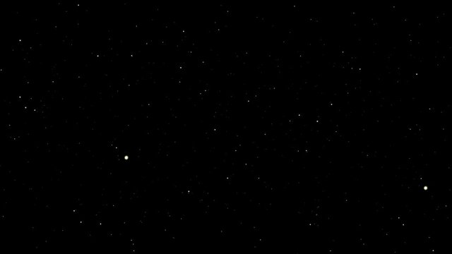 Star Field in Space. Space travel fantasy animation, flying in cosmos with far star view.