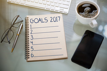 2017 goals - business concept of business about goals in 2017 
