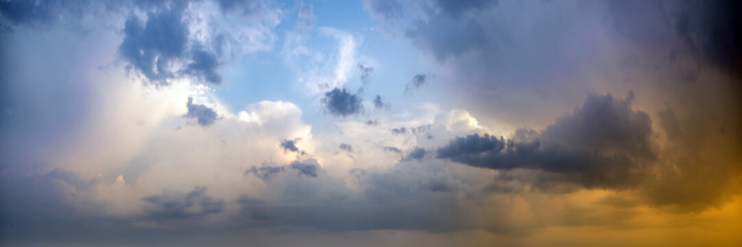 Scenic Storm Clouds In The Evening