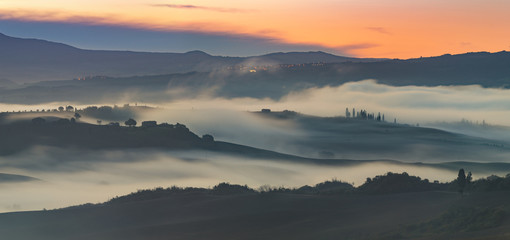 misty morning in Tuscany