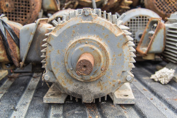 Electric motors, damaged, pending repairs.
