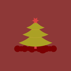 christmas tree Vector illustration christmas tree with star