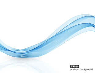 Vector abstract blue waves background.