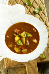 Potato curry soup
