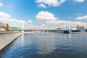 Krymsky Bridge across Moskva river.