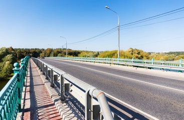 Fototapeta na wymiar Bridge with automobile road