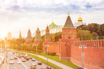 Fototapeta premium Kremlevskaya embankment in Moscow